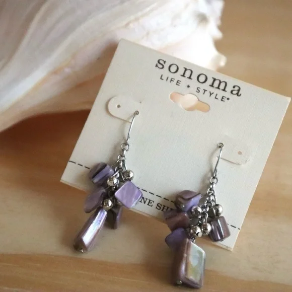 Sonoma Dangling Lilac Earrings NWTO - Picture 4 of 6
